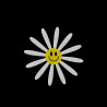 Koszulka z haftem kwiatka na piersi męska – 100 % bawełna | SUN/FUN FLOWER